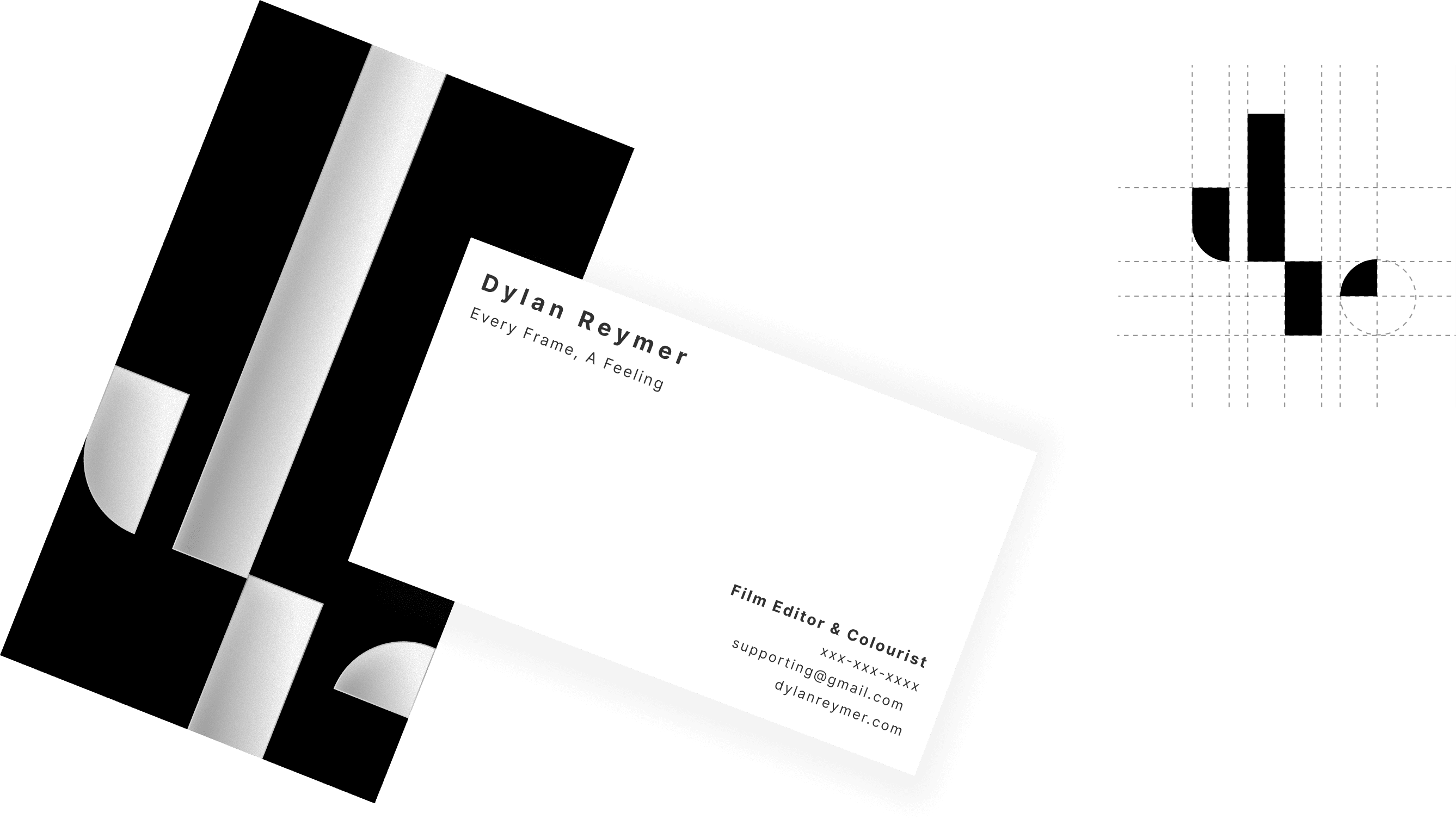 Dylan Reymer logo and business card design