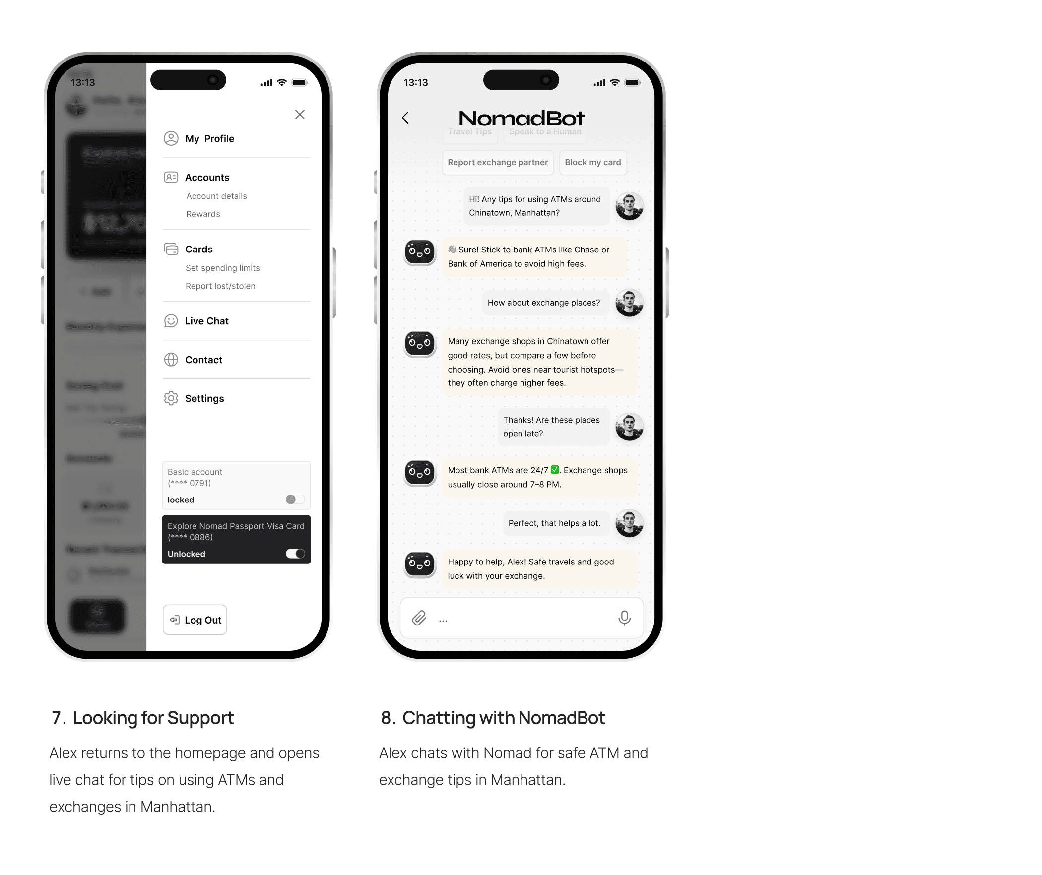 Nomad Banking App case study — screen 16