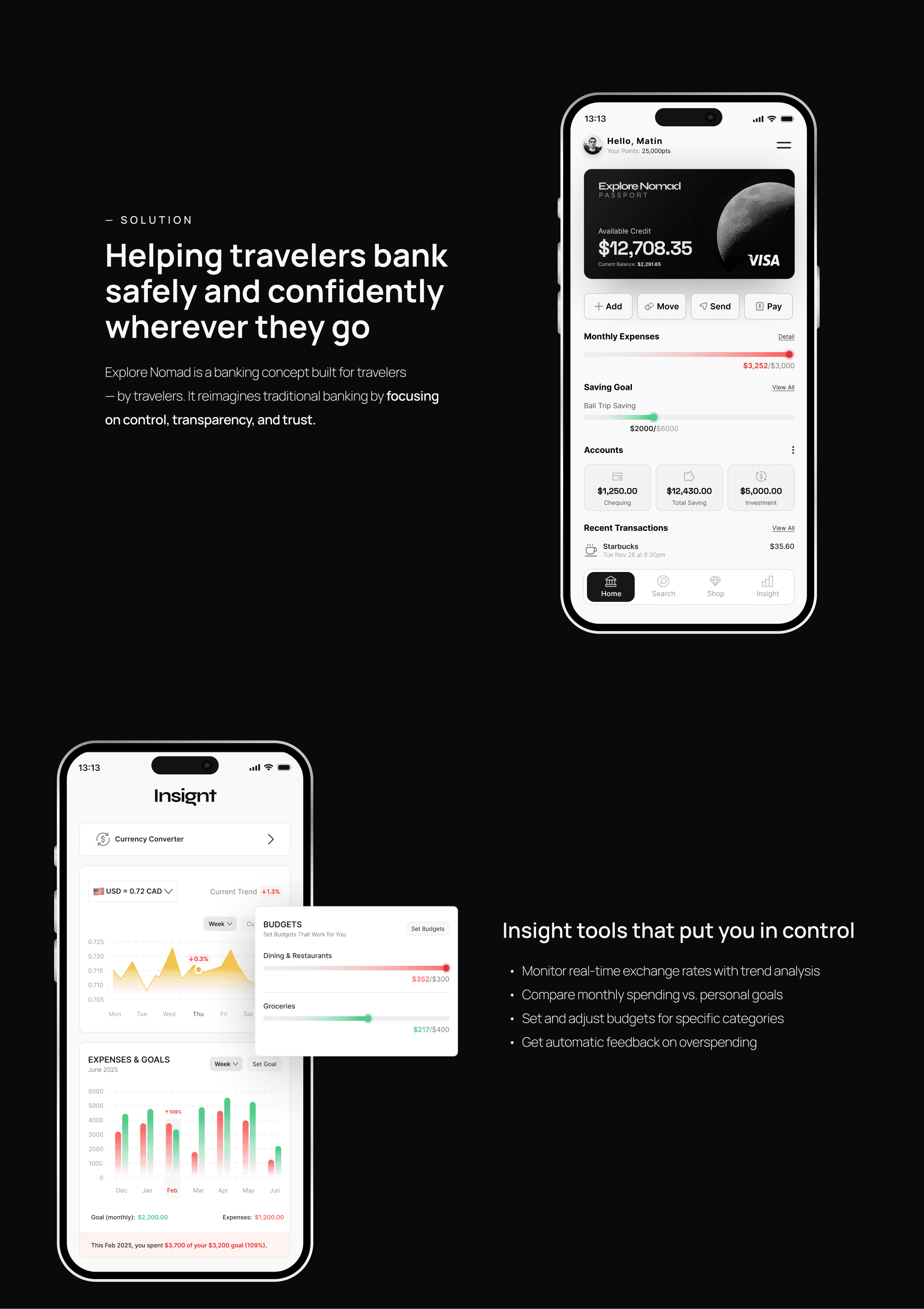 Nomad Banking App case study — screen 3