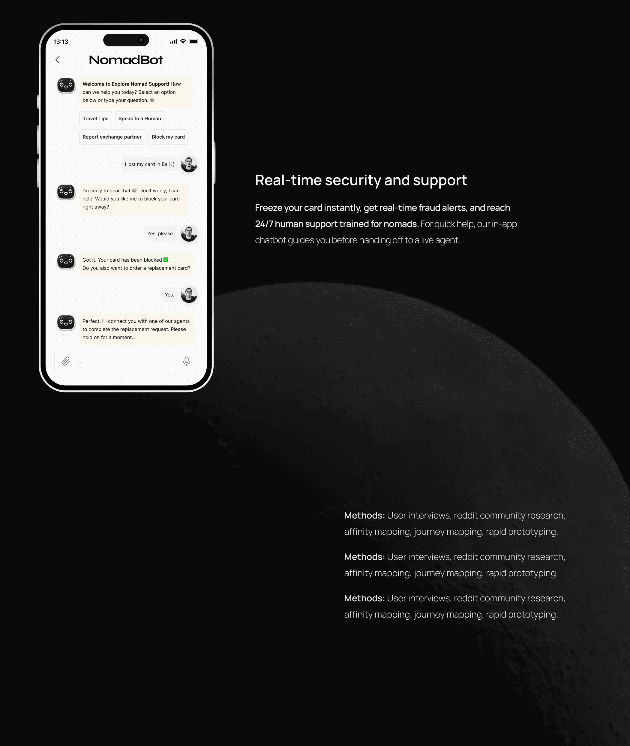 Nomad Banking App case study — screen 5